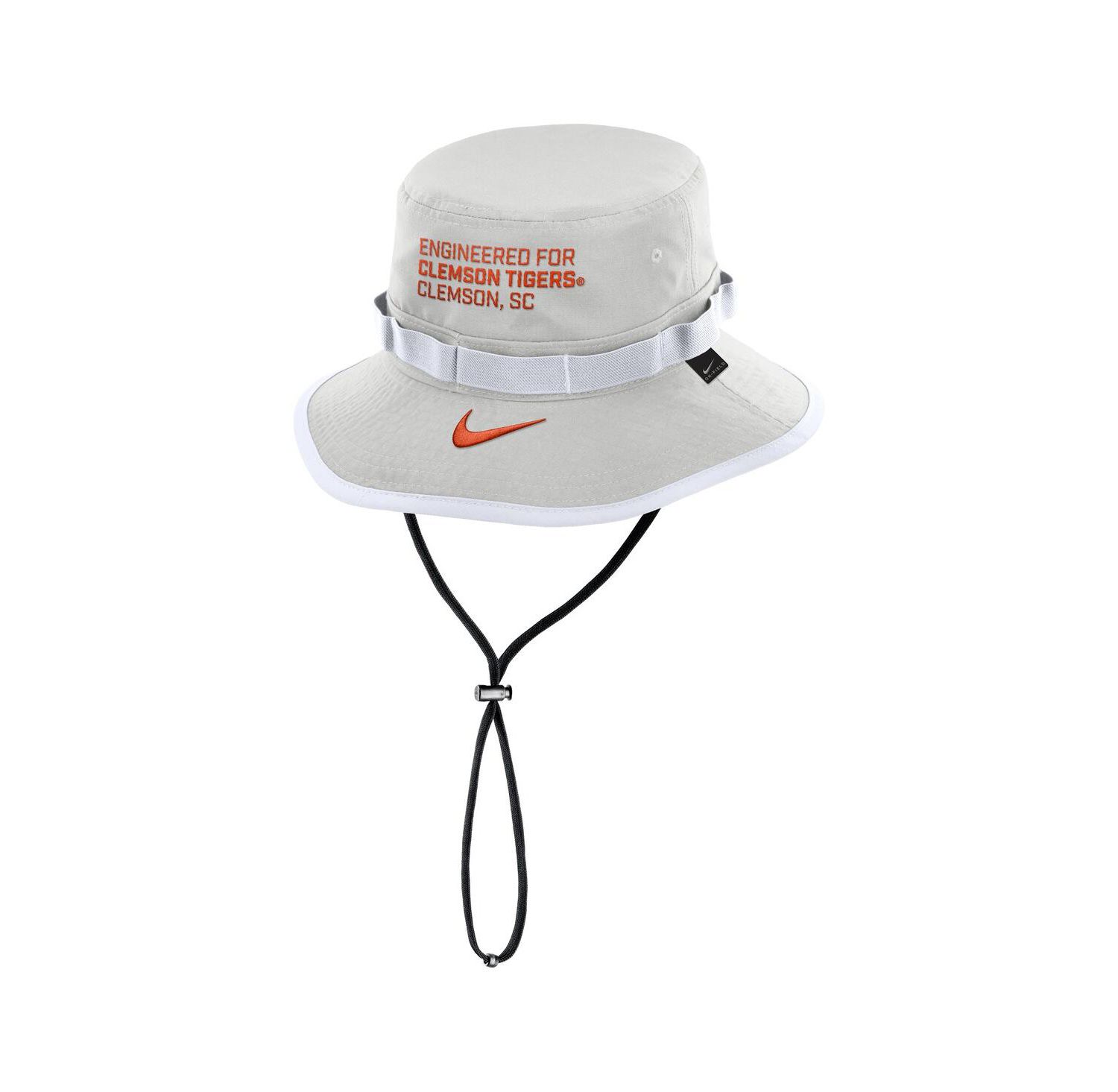 Men's Gray Clemson Tigers 2025 Sideline Apex Boonie Performance Bucket Hat