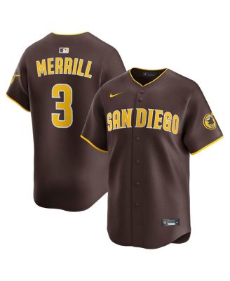 Men's Jackson Merrill Brown San Diego Padres Road Limited Jersey