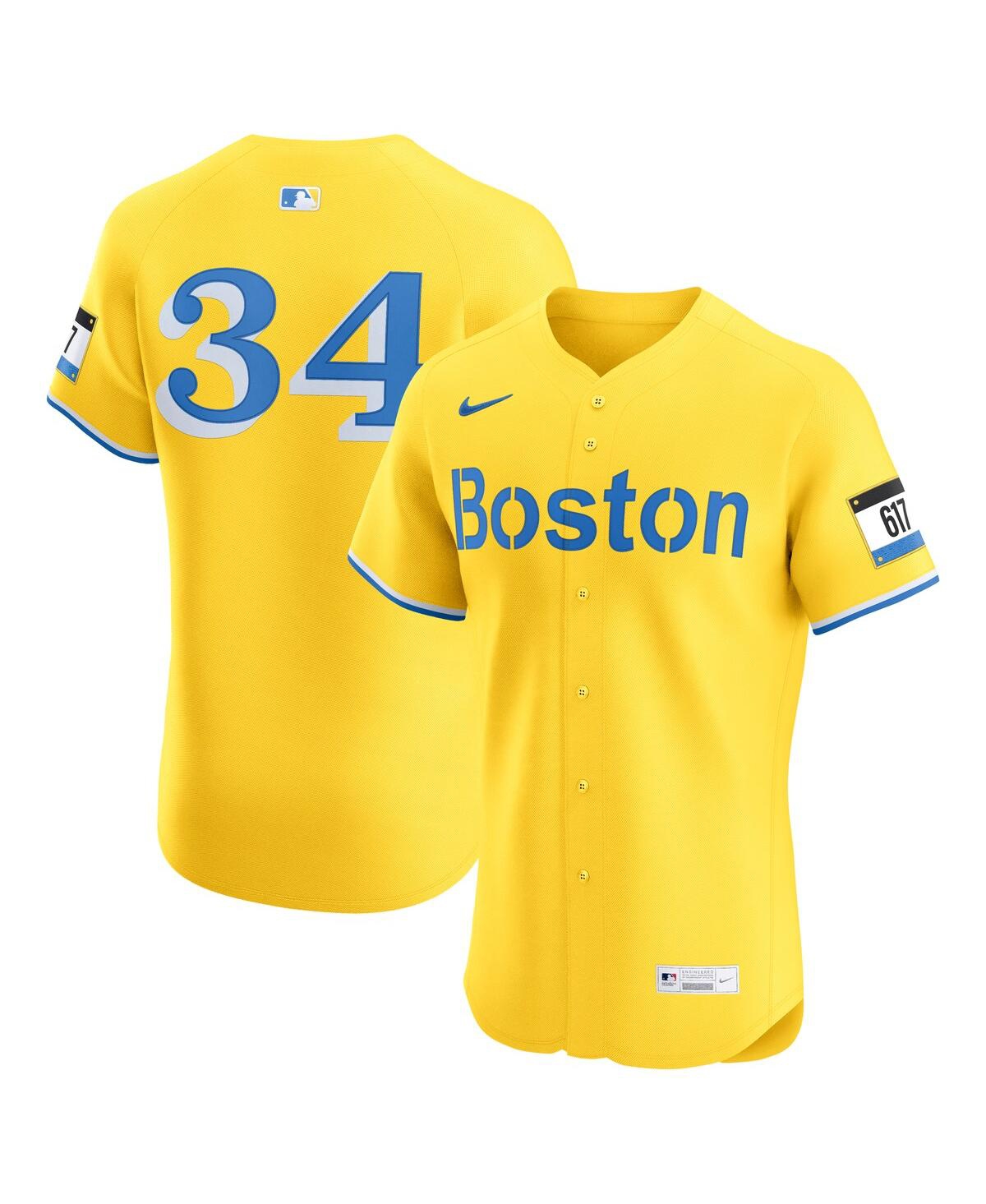 Men's David Ortiz Gold Boston Red Sox City Connect Elite Jersey - Gold