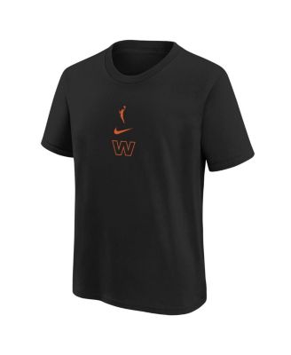Big Boys and Girls Black WNBA Essential Logo T-Shirt