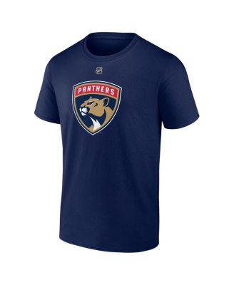 Men's Seth Jones Navy Florida Panthers Authentic Stack Name Number T-Shirt