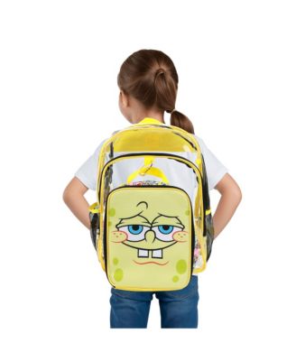 Spongebob Squarepants Character Print 16” Clear Backpack & Lunch Kit Value Set