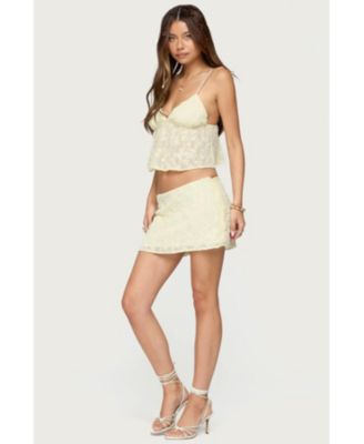 Women's Leora Textured Floral Babydoll Top