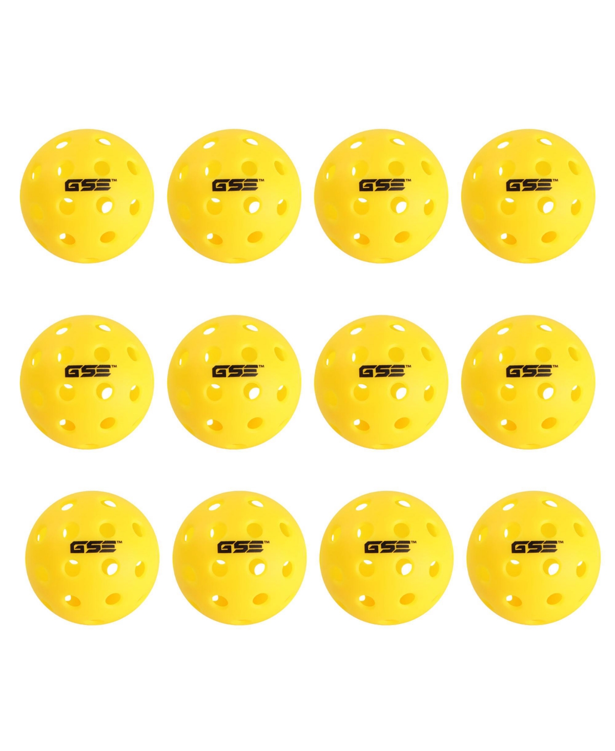 12-Pack of Outdoor Pickleball Balls Set, Usapa Standard 40 Holes Pickle Balls (Several Colors Available)