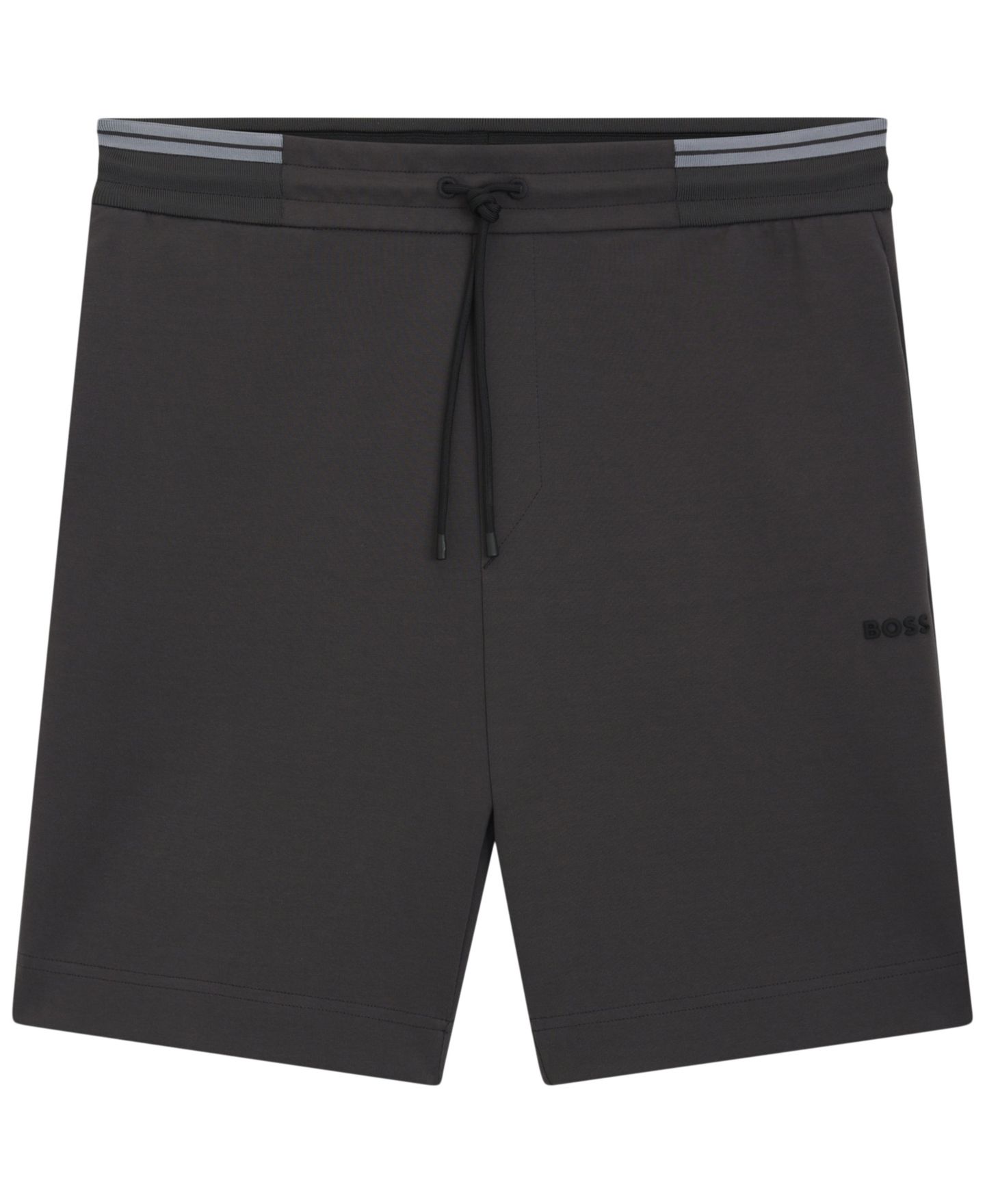 Мужские шорты Hugo Boss Cotton-Blend Stripe Detail, цвет: Тёмный серый — фото 2