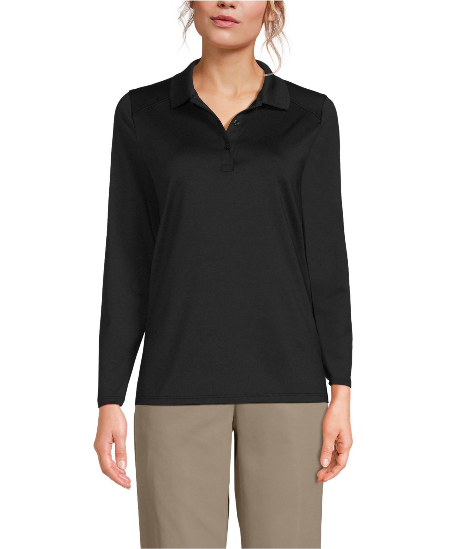 Women's Long Sleeve Feminine Fit Rapid Dry Polo Shirt