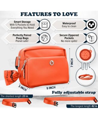 3-in-1 Dog Walk Bag & Travel Bowl with Matching Planet-Safe Dog Poop Bags