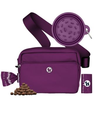 3-in-1 Dog Walk Bag & Travel Bowl with Matching Planet-Safe Dog Poop Bags