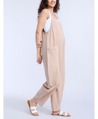 Women's Sleeveless Relaxed Fit Maternity Jumpsuit