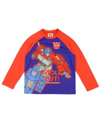 Big Boys Optimus Prime Roll Out Autobot 2-Piece Raglan Pajama Set Sleepwear