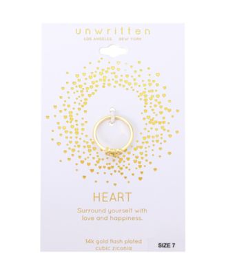 Cubic Zirconia Heart Statement Ring