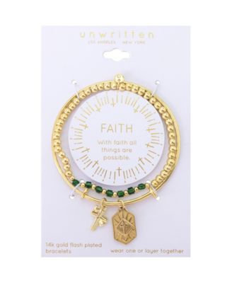 Glass Bead Faith Duo Bracelet