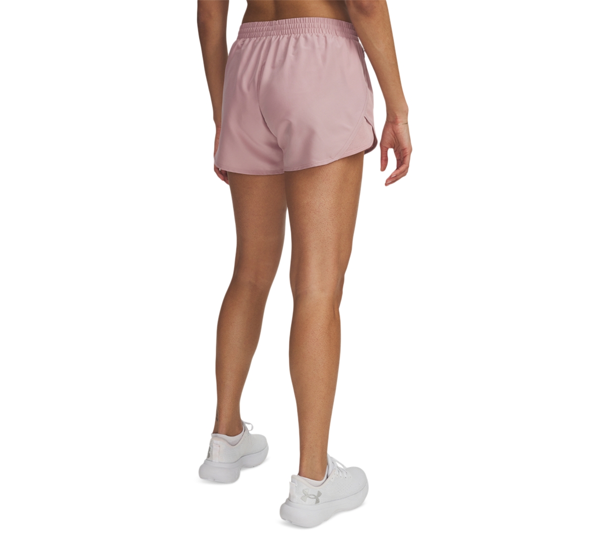 Under Armour Women's Fly By Mesh-panel Running Shorts In Pink