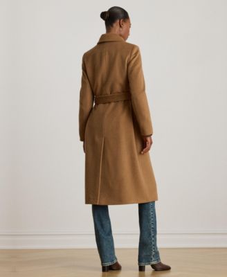 Women's Belted Single-Breasted Wool Coat
