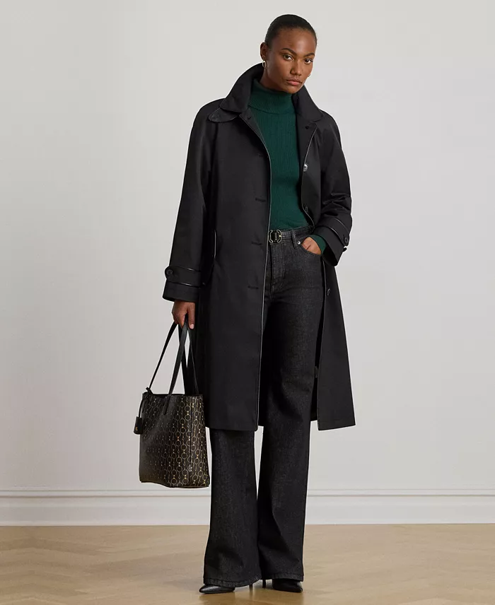 Women's Buttoned Maxi Trench Coat - thumbnail 5