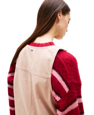 Women's Cotton Pinafore Sleeveless A-Line Dress