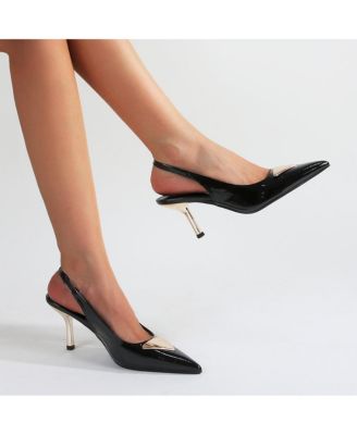 Chevelle Slingback Pump with Metallic Accent