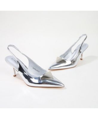 Chevelle Slingback Pump with Metallic Accent