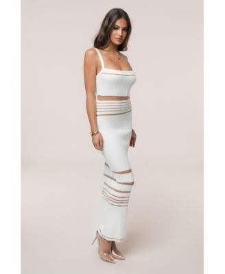 Women's Striped Rib Knit Dress
