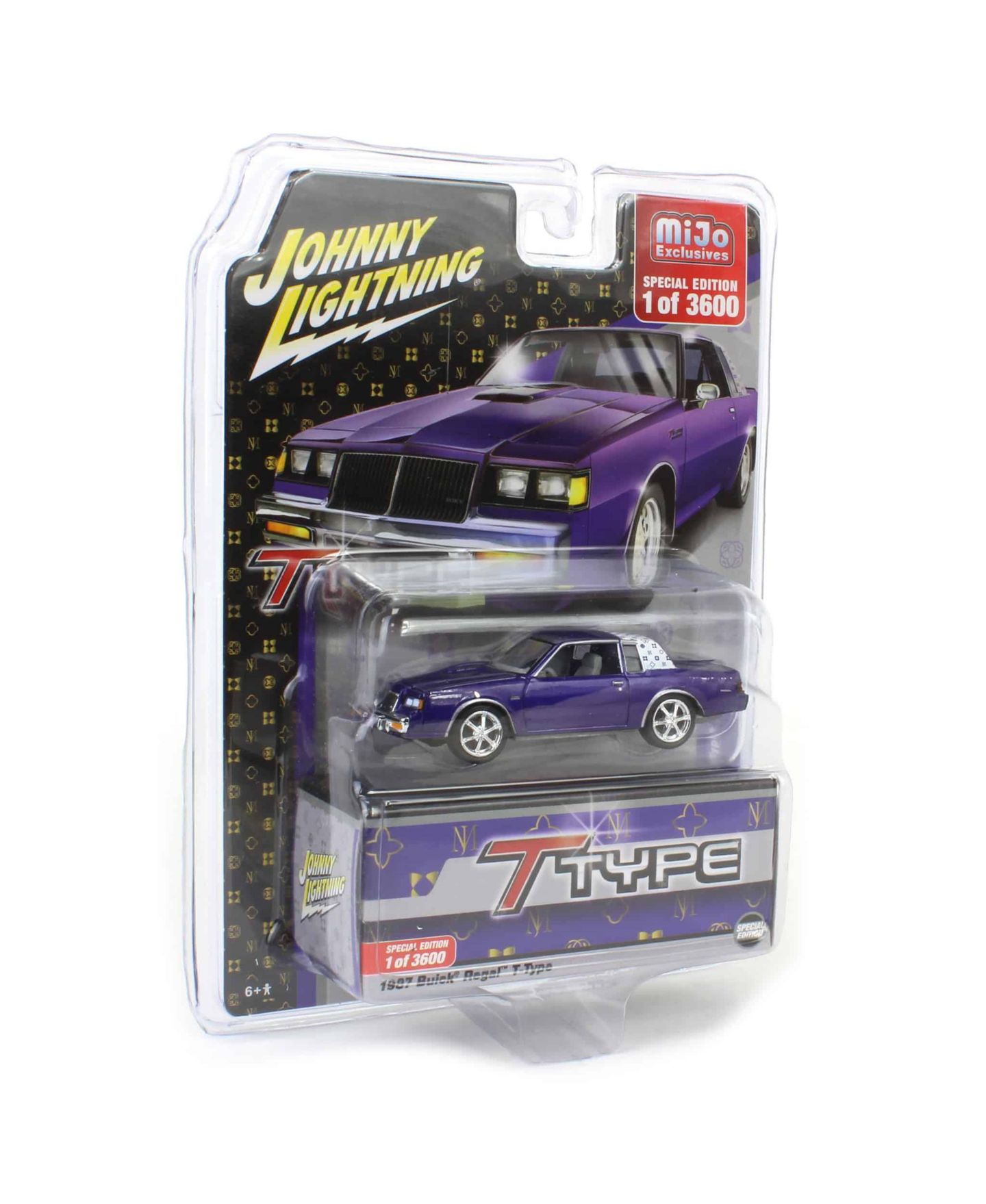 Детская игрушка Johnny Lightning 1/64 Scale 1987 Buick Regal T-Type Custom Limited-Edition Diecast Toy Vehicle — фото 3