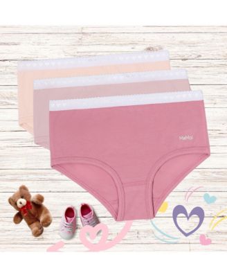Big Girls 3 Pair Pack Solid Chromatic Rose Briefs
