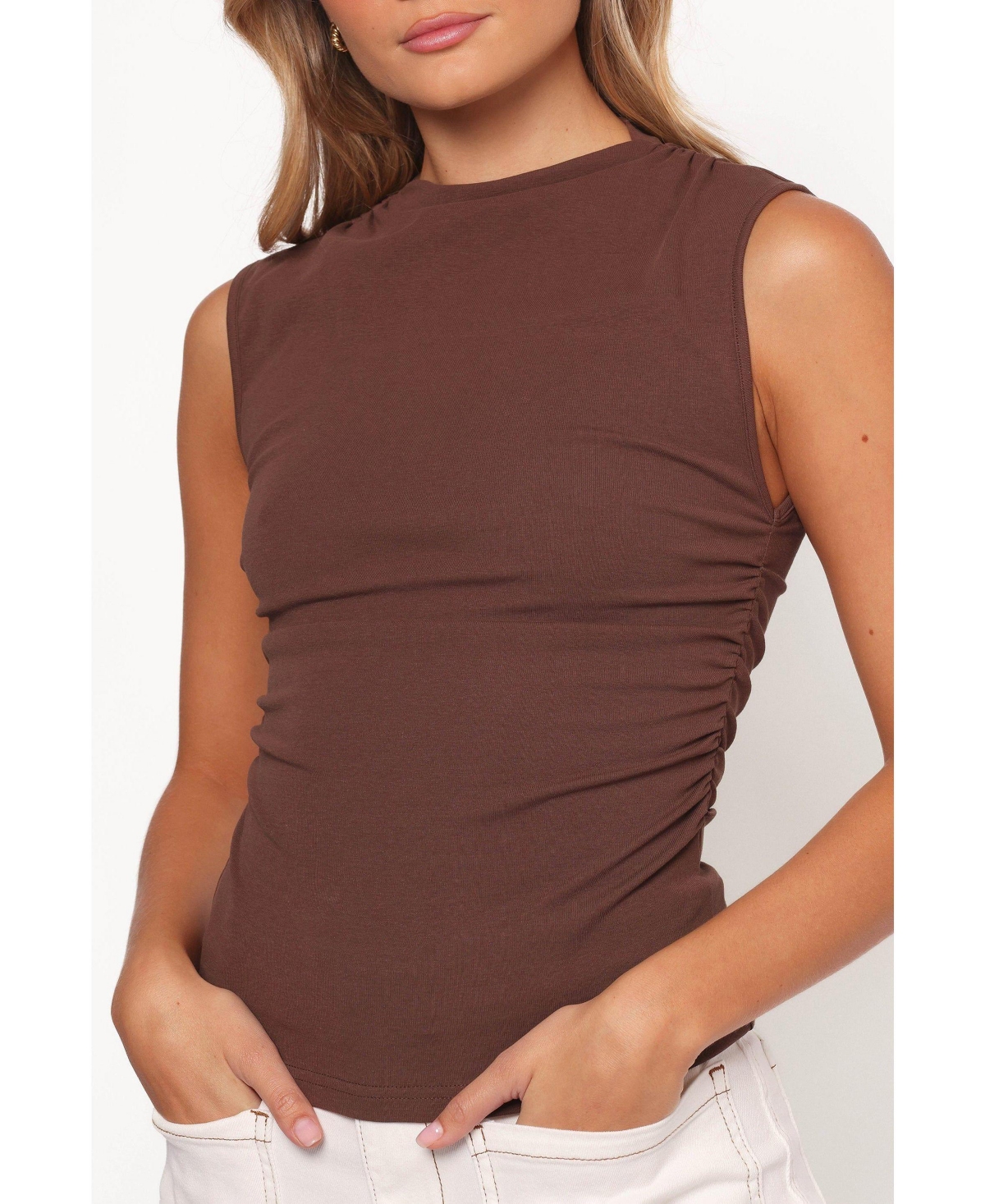 Women's Nissa Top - Chocolate brown