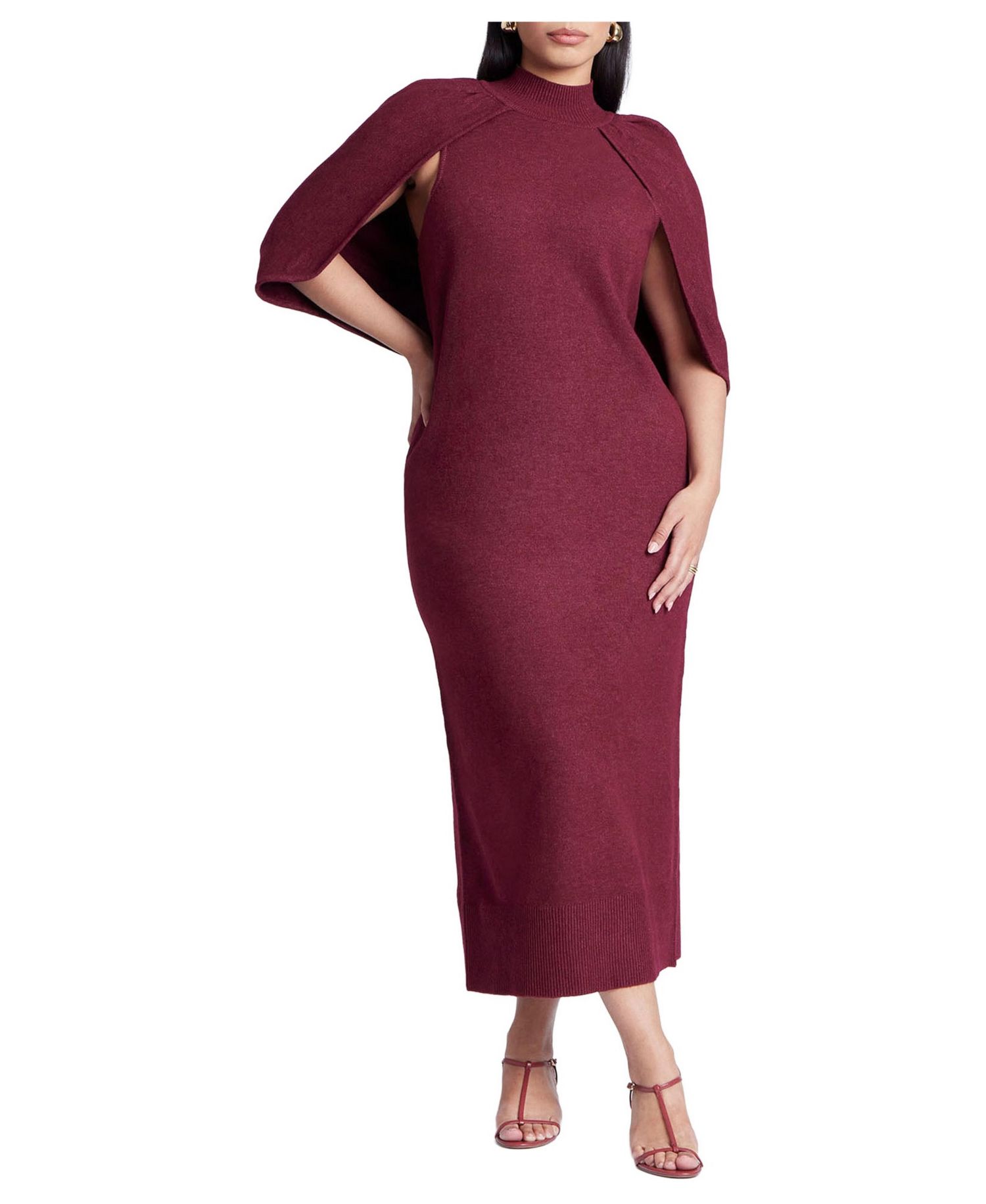 Women's Sweater Cape Dress