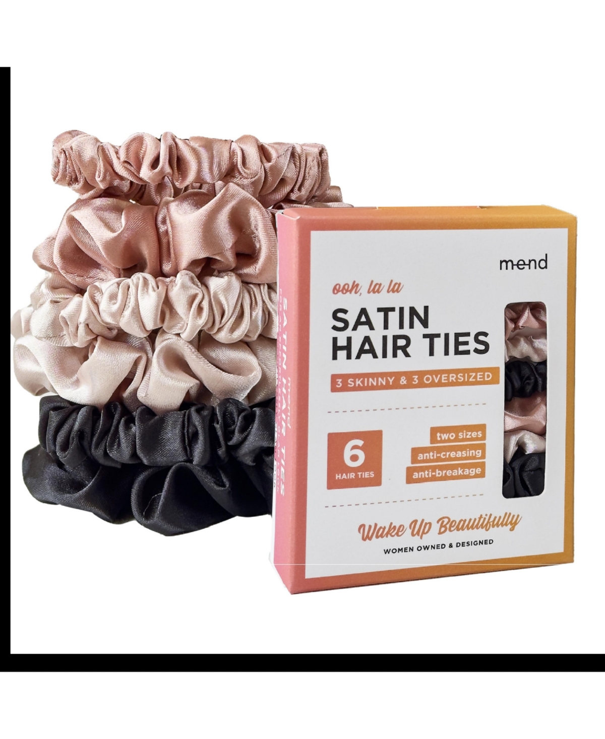 Assorted Satin Scrunchies 6-pack - Variety