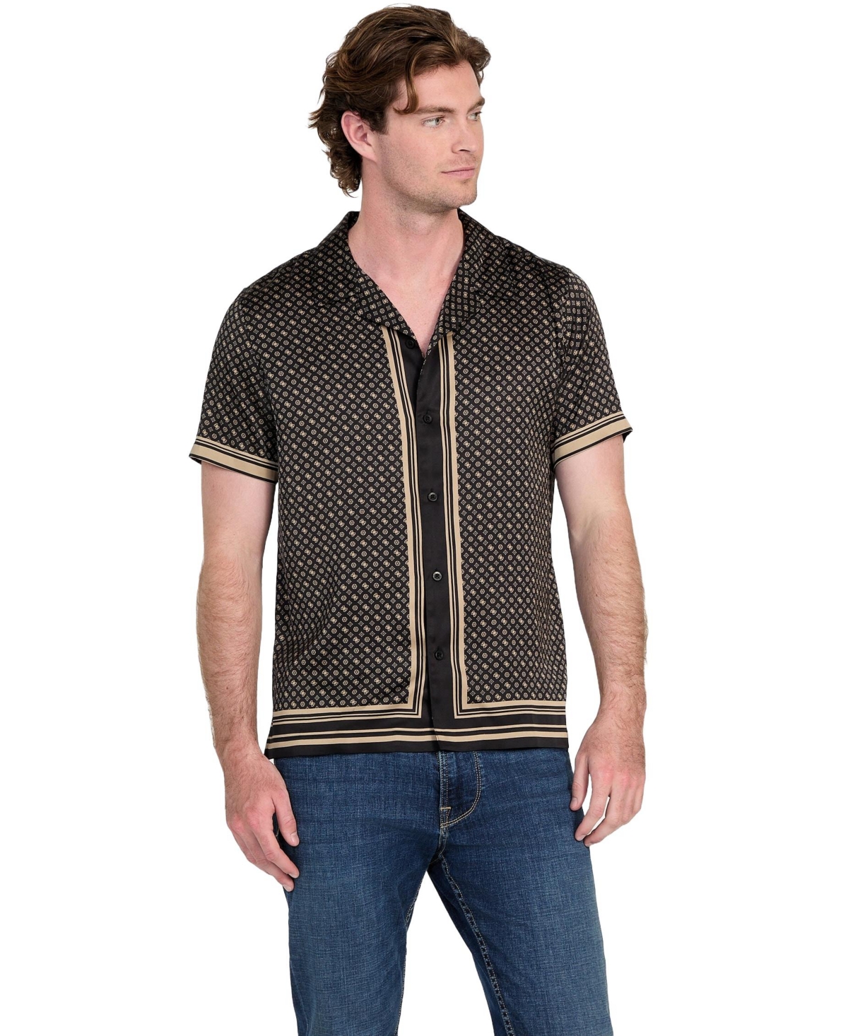 Men's Charm Peony Shirt - Micro peony logo