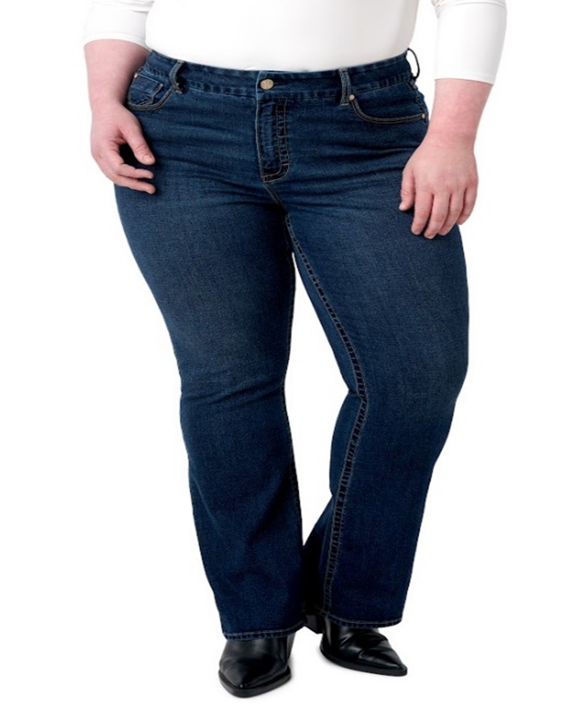 Plus Size Tummy Less Bootcut Jeans - Hayden