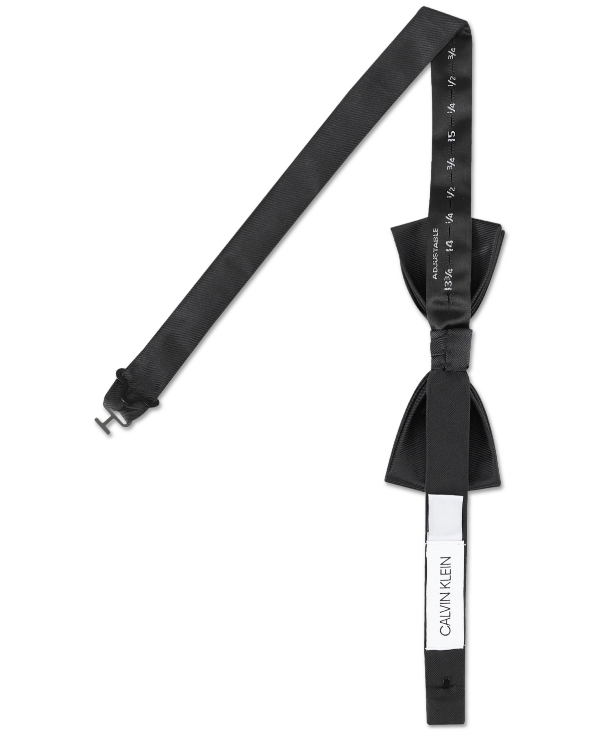 Calvin Klein Men's Unison Solid Self-tie Bow Tie In Black