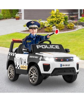 12V Kids Ride on Police Car with Remote and Siren Flashing Lights