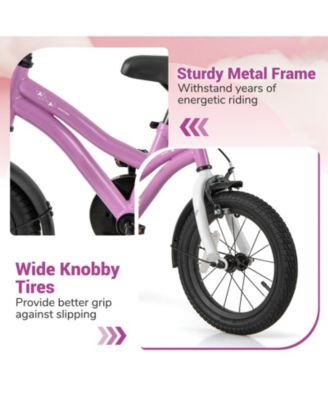 Kids Bike 14-Inch Children Training Bicycle with 2 Brake for 3-8 Years Old