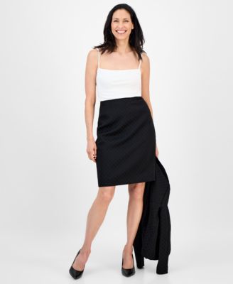 Women's Shawl-Collar Jacket & Pencil Skirt Suit Set