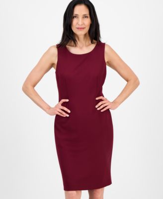 Women's Topper Jacket & Sleeveless Dress Suit Set, Regular & Petite