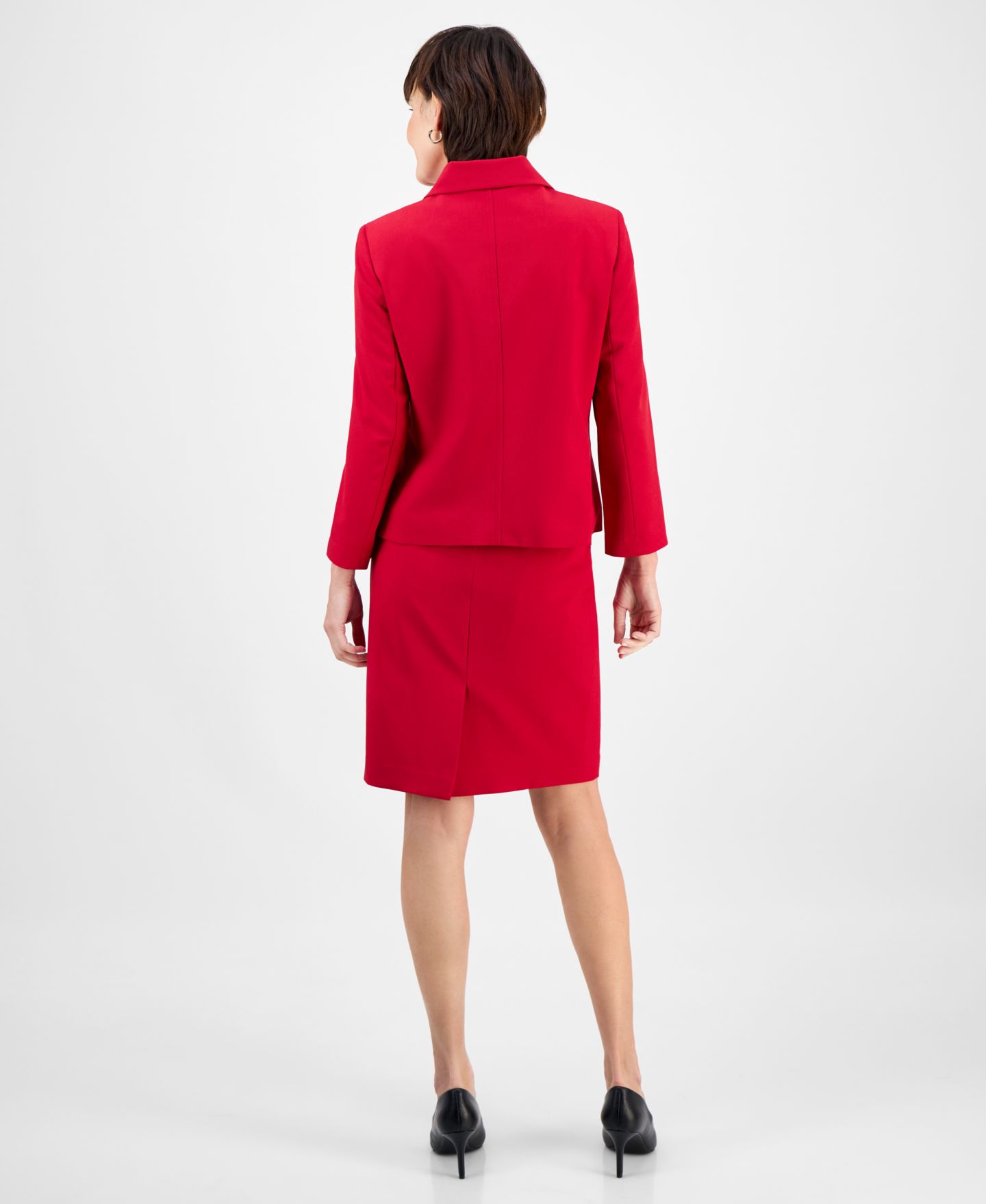 Женские юбки Le Suit Pencil 2 Piece Skirt Suit, цвет: Вишнёвый — фото 2