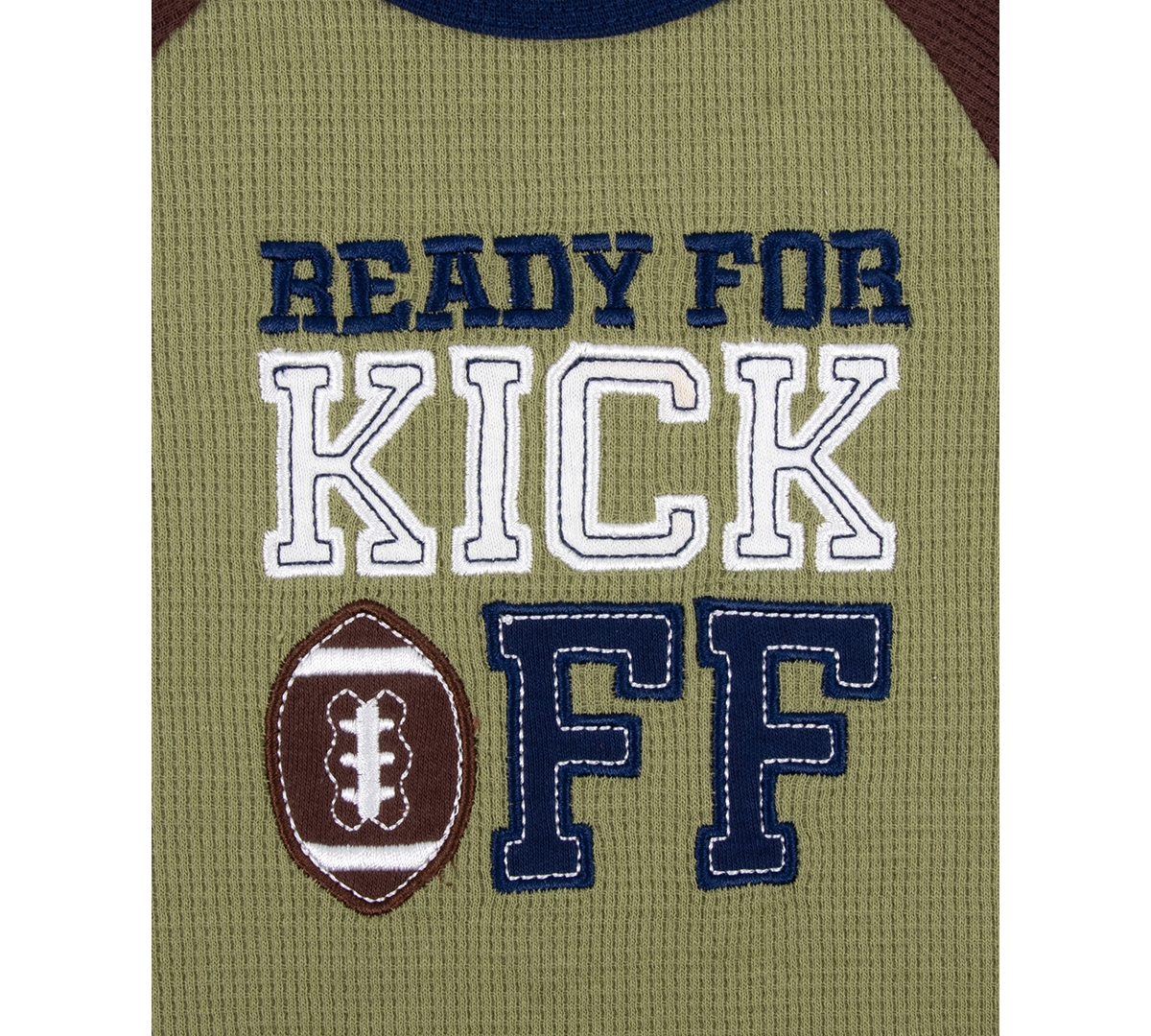 Baby Essentials Baby Boys Ready For Kickoff Football Coverall & Cap, 2 Piece Set In Green