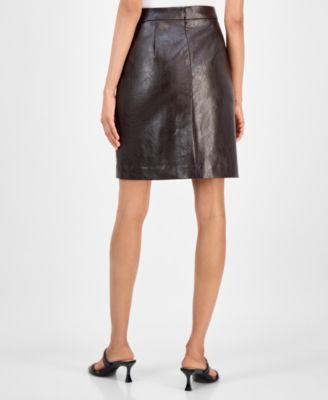 Women's Faux Leather Mini Skirt