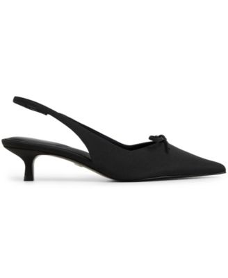 Women's Azizza Sling-Back Bow Kitten Heel Pumps