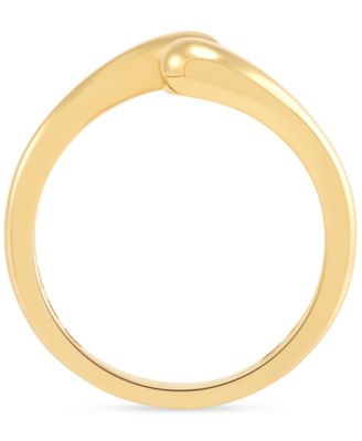 Polished Flared End Skinny Bypass Fashion Ring in 10k Gold