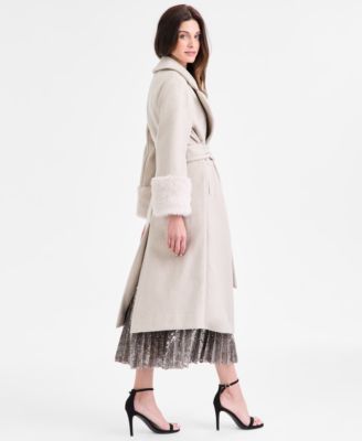 Women's Tie-Front Coat With Removable Tie