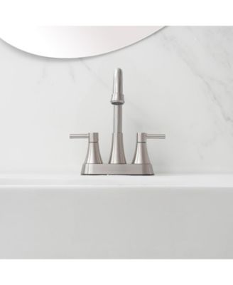 4 in. Centerset 2-Handle High-Arc Bathroom Faucet in Brushed Nickel