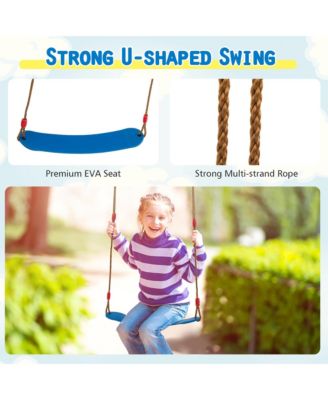 3-in-1 Kids Swing Set 660 LBS Carbon Steel Swing Frame w/ Belt Swing for Toddlers