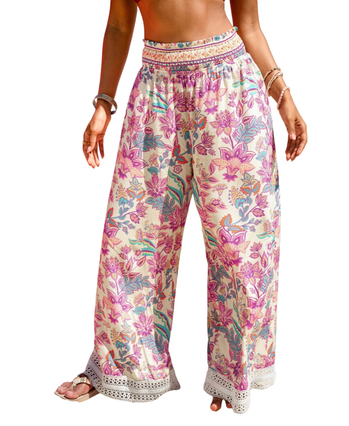 Women's Desert Dreamer Floral Cover-Up Pants - Pink