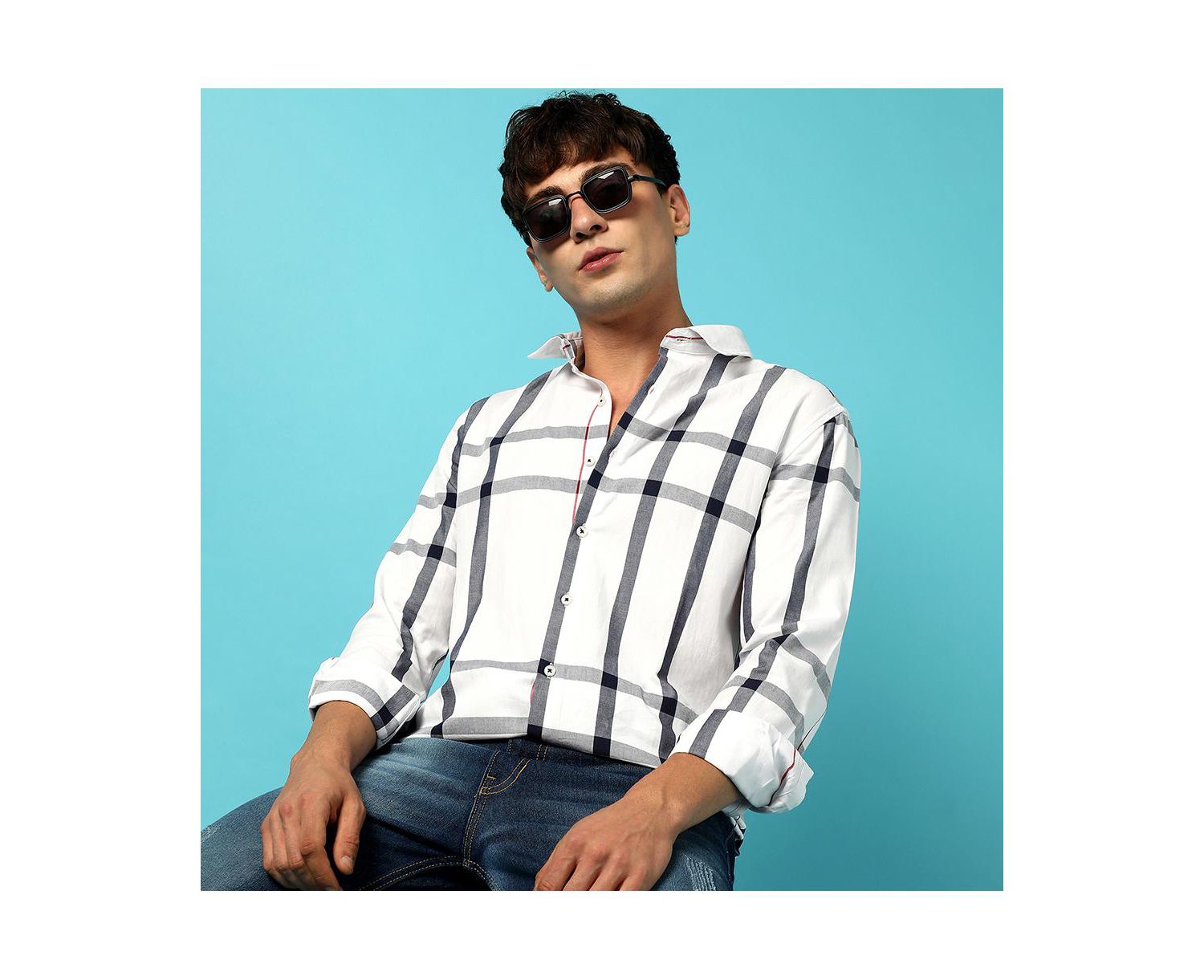 Men's Tartan Plaid Button Up Shirt
