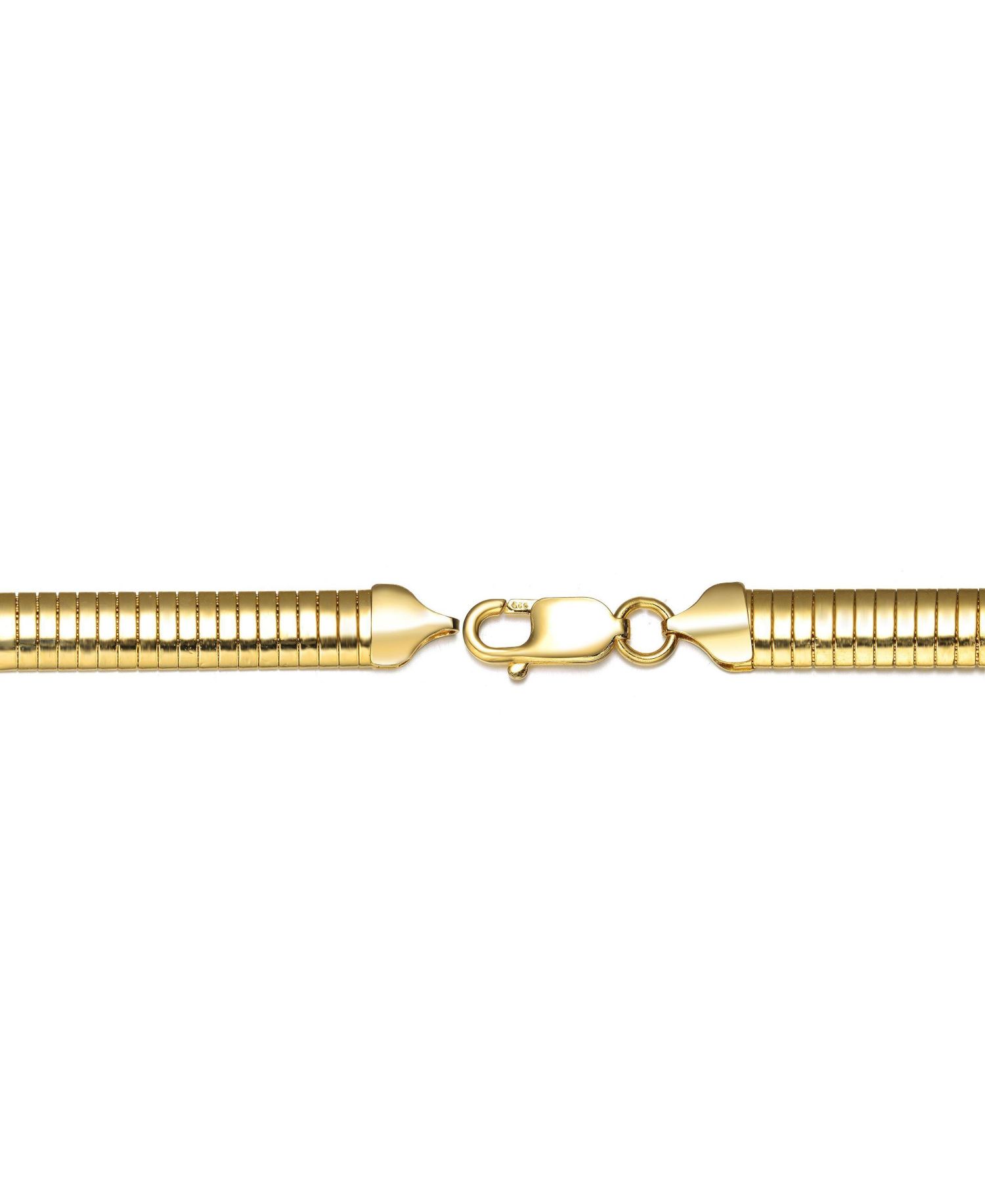 Modern High-Polish Sleek Snake Chain Omega Bracelet