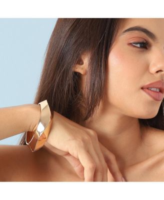 Metallic Wave Bangle Bracelet
