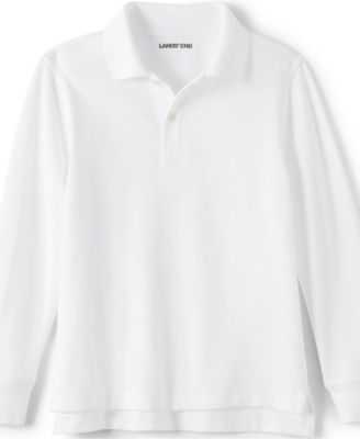 Girls Long Sleeve Mesh Polo Shirt