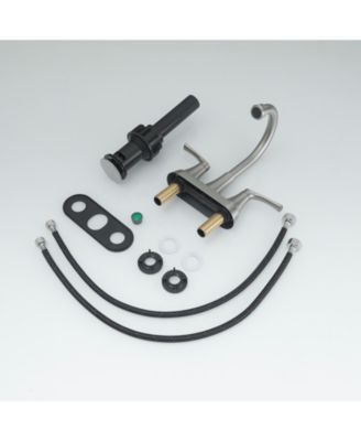 4 in. Centerset 2-Handle High-Arc Bathroom Faucet in Brushed Nickel