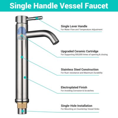 Tempered Glass Antique Totem Vessel Sink with Single Handle Faucet